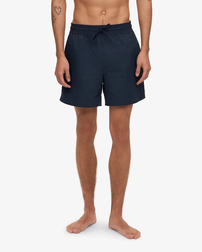 Klassiska badshorts – marinblå