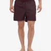 Klassiska badshorts – oxblodsröd