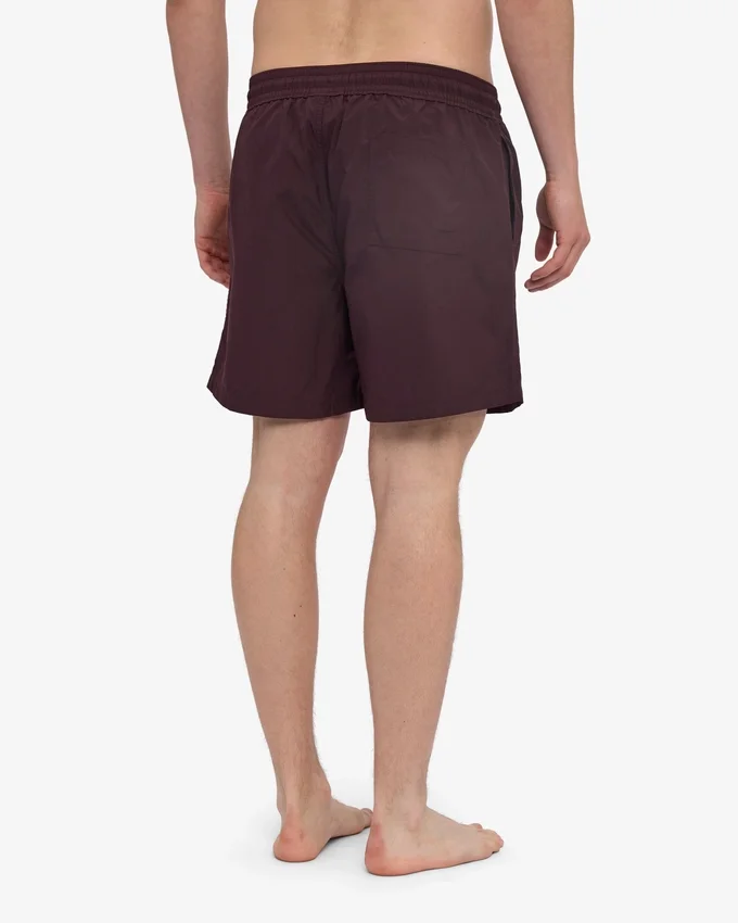 Klassiska badshorts – oxblodsröd