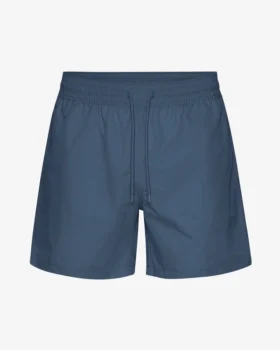 Klassiska badshorts – petrolblå