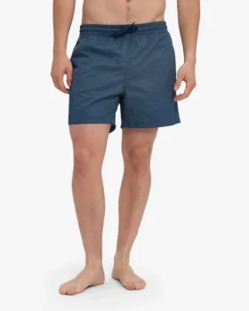 Klassiska badshorts – petrolblå