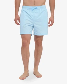 Klassiska badshorts – polarblå