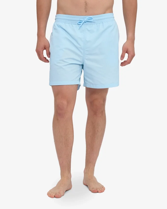 Klassiska badshorts – polarblå