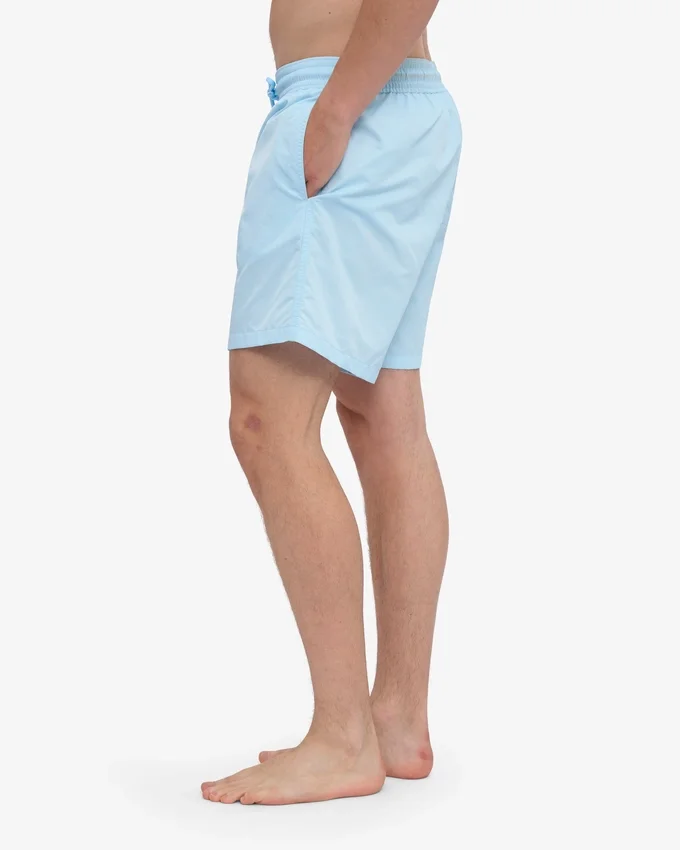 Klassiska badshorts – polarblå