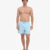 Klassiska badshorts – polarblå