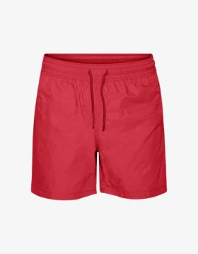 Klassiska badshorts – scharlakansröd