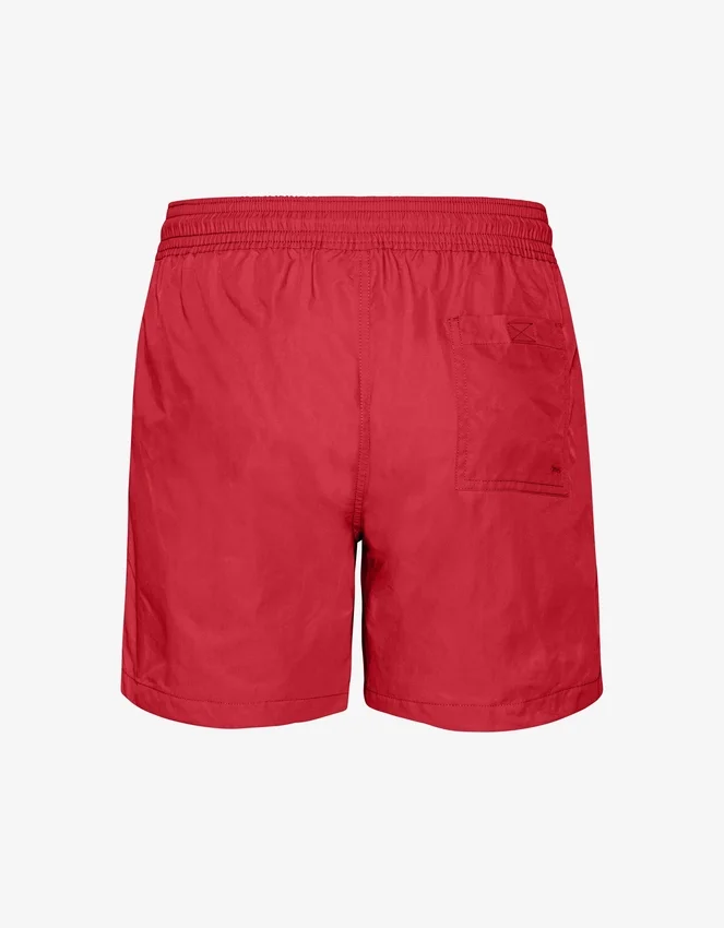 Klassiska badshorts – scharlakansröd
