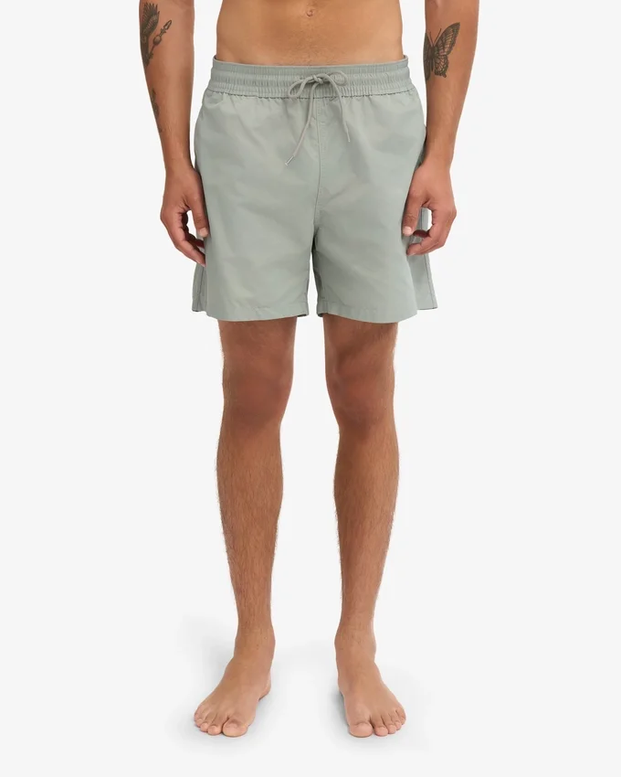 Klassiska badshorts – stålblå