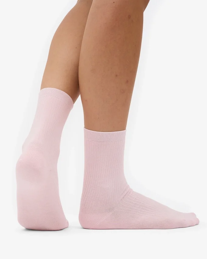 Klassiska Classic Organic damstrumpor – blekt rosa