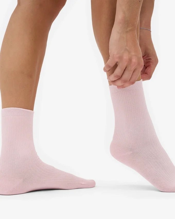 Klassiska Classic Organic damstrumpor – blekt rosa