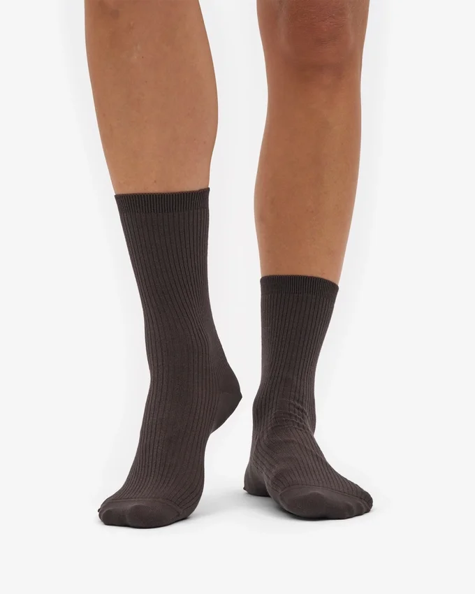 Klassiska Classic Organic damstrumpor – kaffebrun