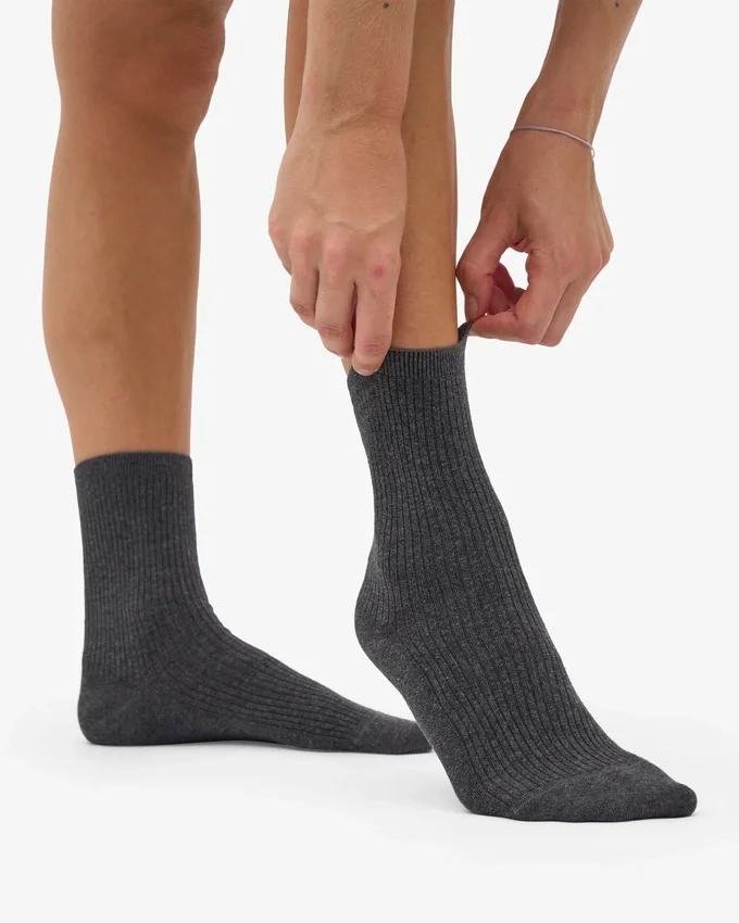 Klassiska Classic Organic damstrumpor – lavagrå