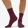 Klassiska Classic Organic damstrumpor – oxblodsröd