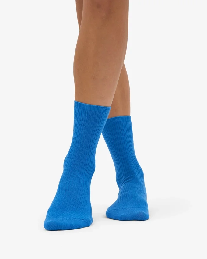 Klassiska Classic Organic damstrumpor – Pacific Blue