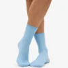 Klassiska Classic Organic damstrumpor – Seaside Blue