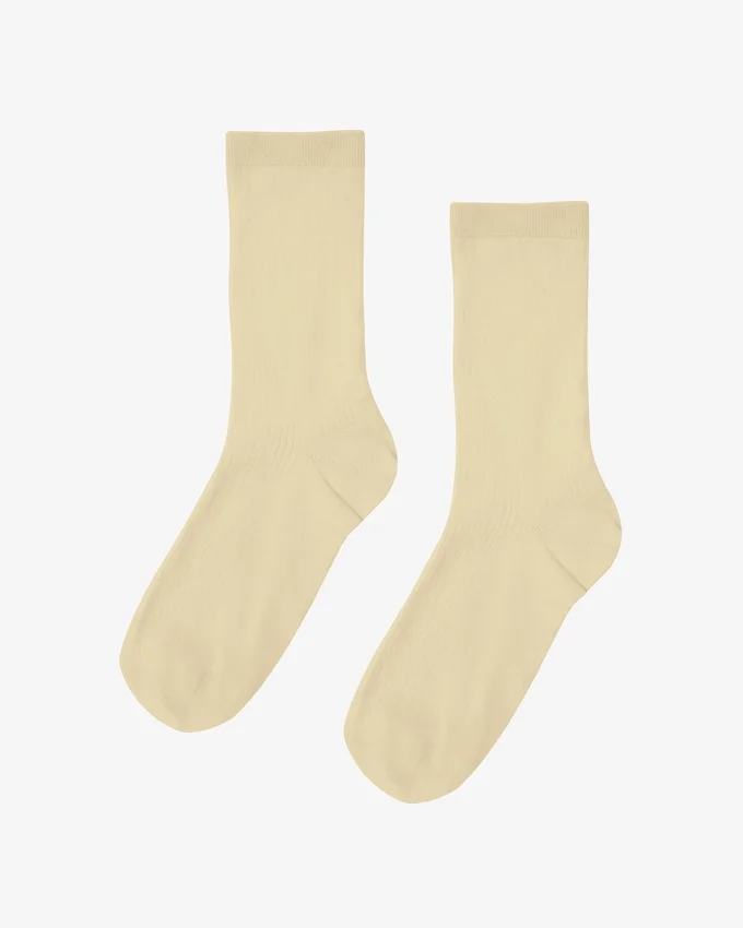 Klassiska Classic Organic damstrumpor – Soft Yellow