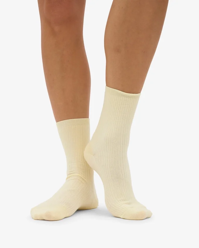 Klassiska Classic Organic damstrumpor – Soft Yellow