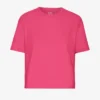 Kort, boxig T-shirt i ekologiskt bomull – Bubblegum Pink