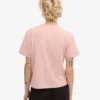 Kort, boxig T-shirt i ekologiskt tyg – blekt rosa