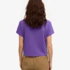 Kort, boxig T-shirt i ekologiskt tyg – ultraviolett