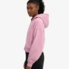 Kort hoodie i ekologiskt tyg med dragkedja – Cherry Blossom