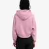 Kort hoodie i ekologiskt tyg med dragkedja – Cherry Blossom