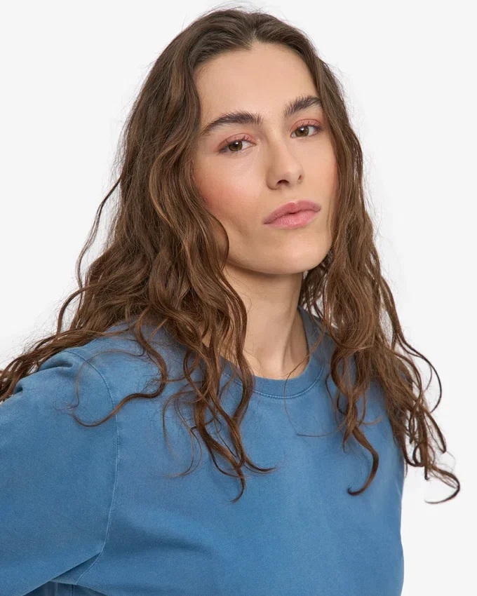 Light Organic Tee – Faded Indigo