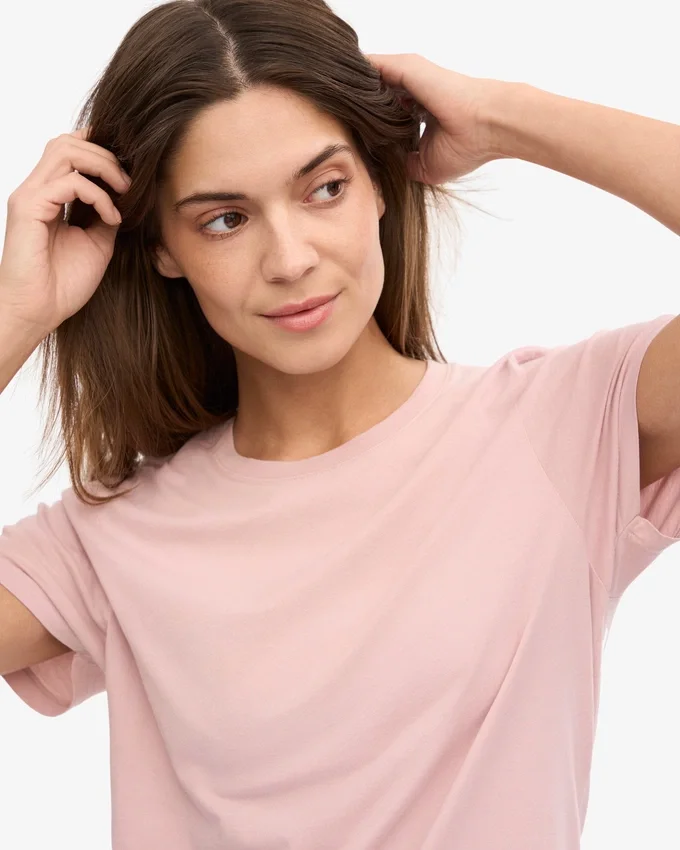 Light Organic Tee för dam – blekt rosa