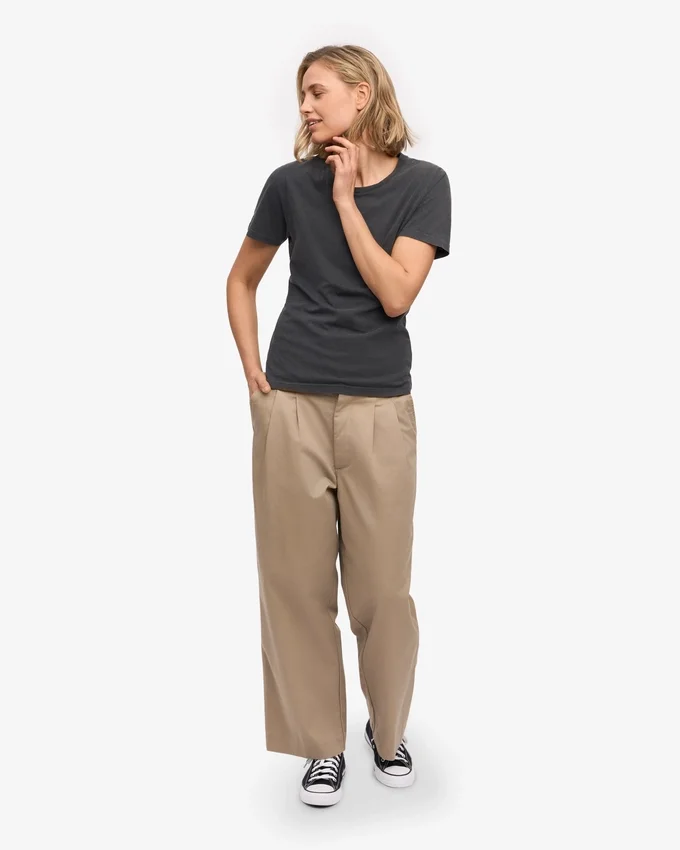 Light Organic Tee för dam – blekt svart