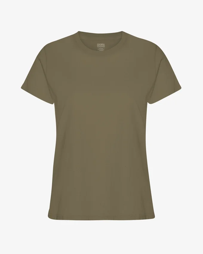 Light Organic Tee för dam – dammig olivgrön