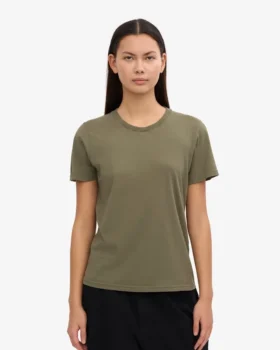 Light Organic Tee för dam – dammig olivgrön