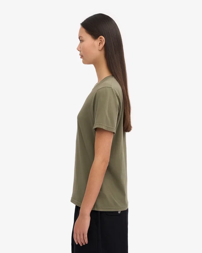 Light Organic Tee för dam – dammig olivgrön