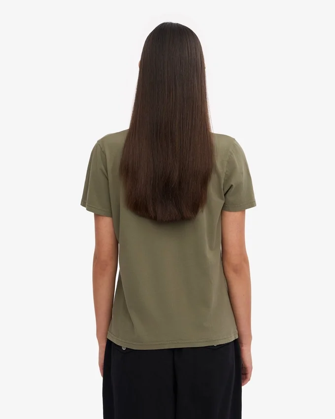 Light Organic Tee för dam – dammig olivgrön