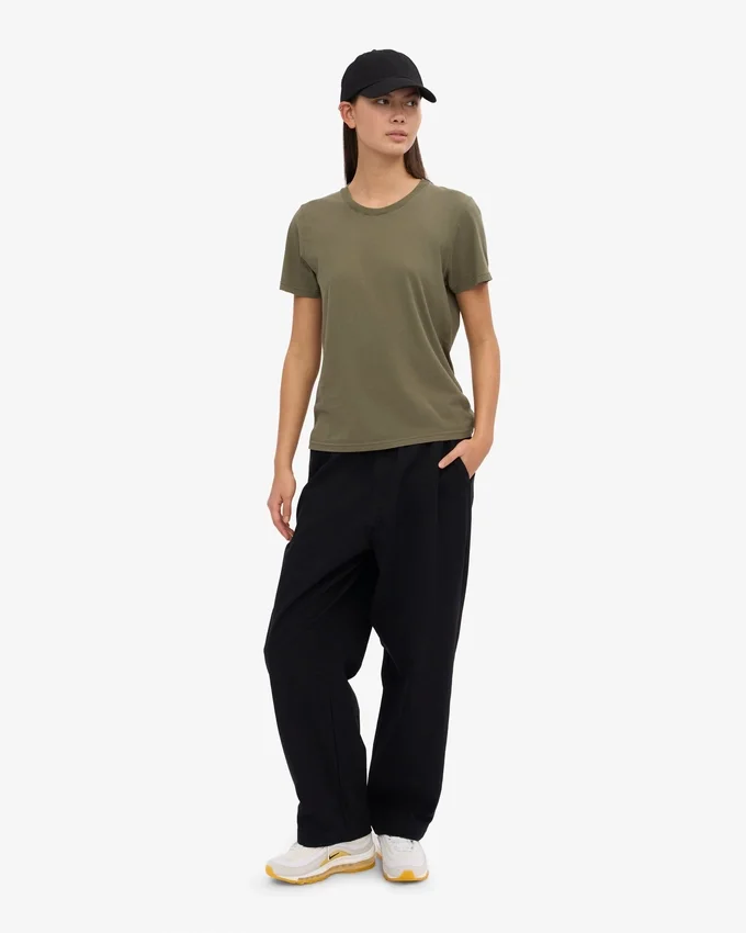 Light Organic Tee för dam – dammig olivgrön