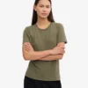 Light Organic Tee för dam – dammig olivgrön