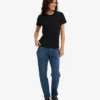 Light Organic Tee för dam – djupsvart