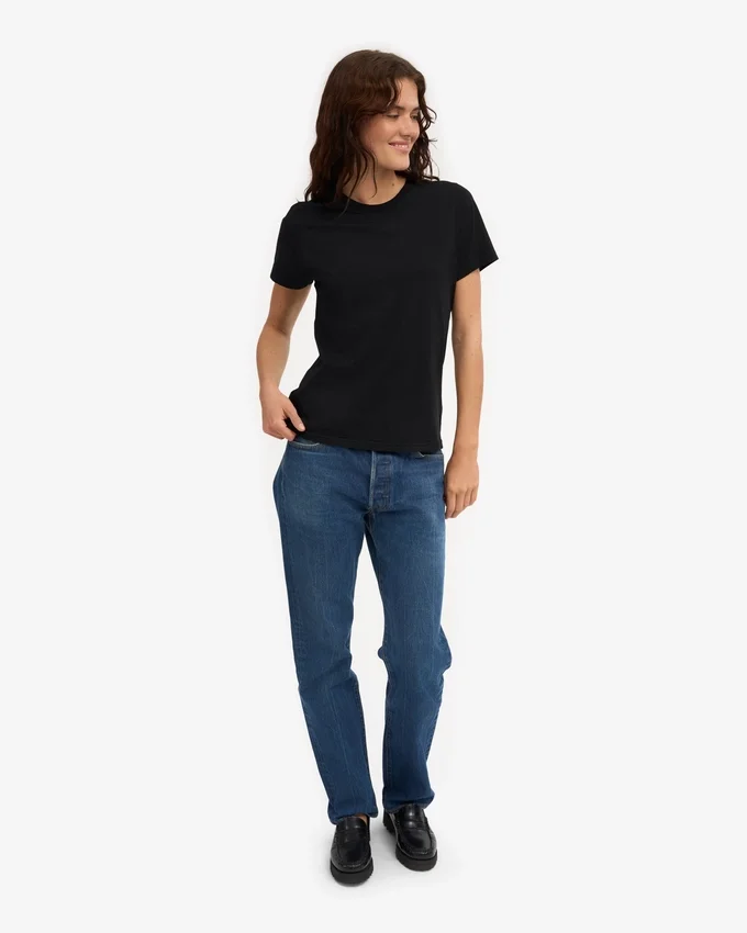 Light Organic Tee för dam – djupsvart