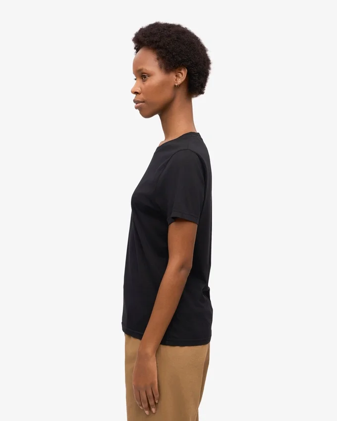 Light Organic Tee för dam – djupsvart