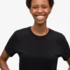 Light Organic Tee för dam – djupsvart