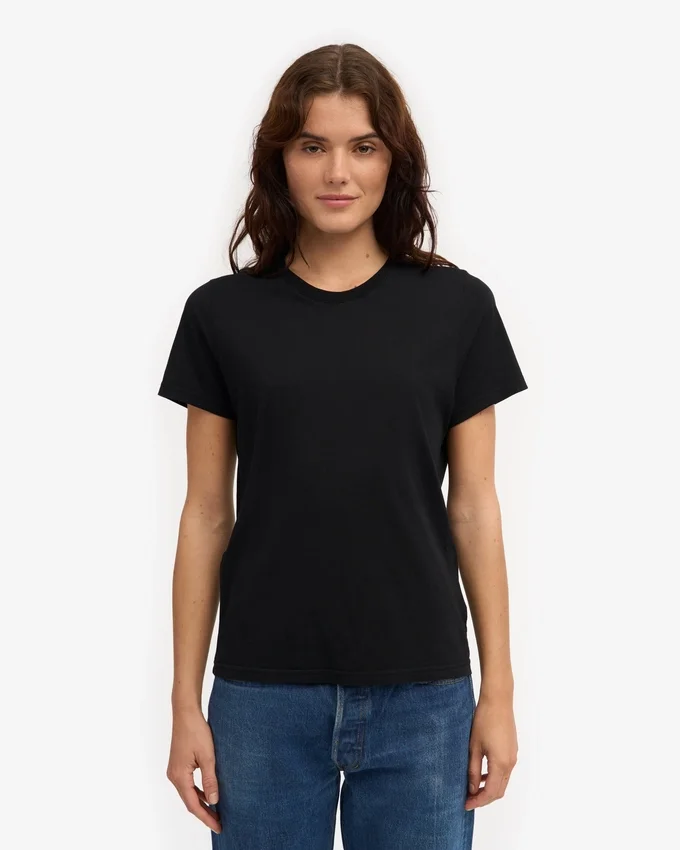 Light Organic Tee för dam – djupsvart