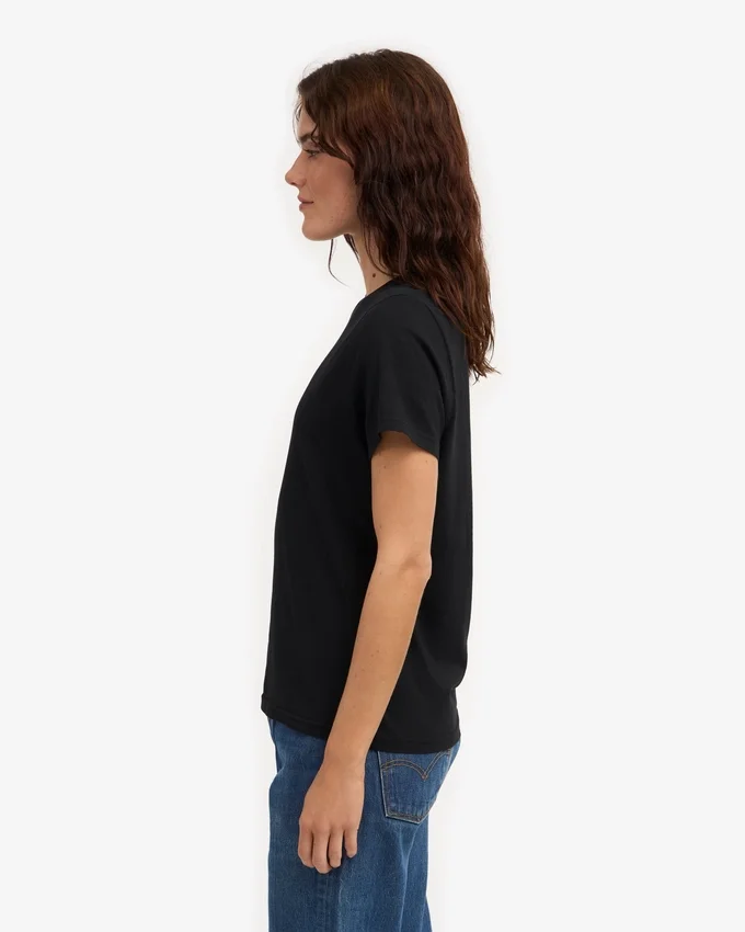 Light Organic Tee för dam – djupsvart