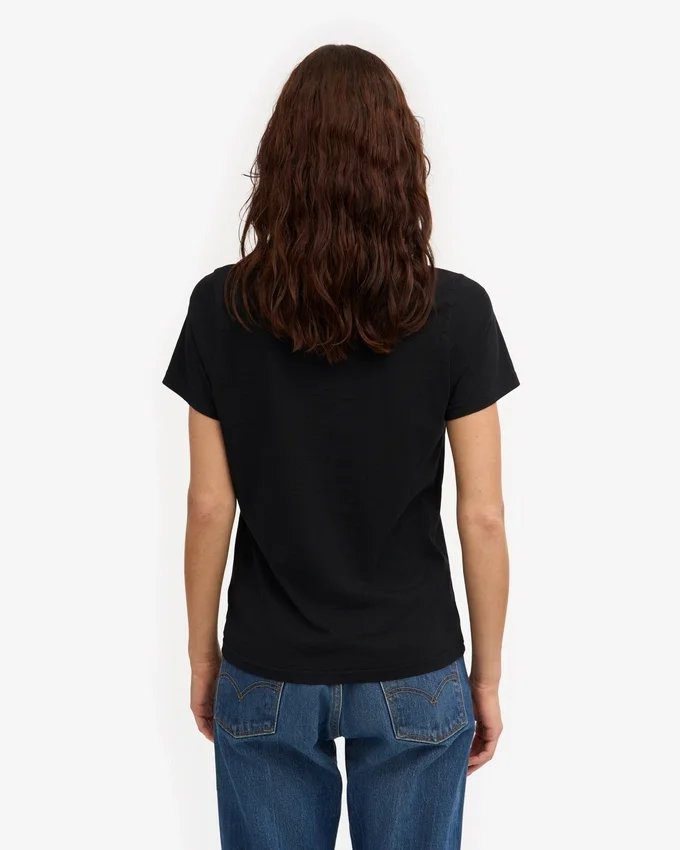 Light Organic Tee för dam – djupsvart