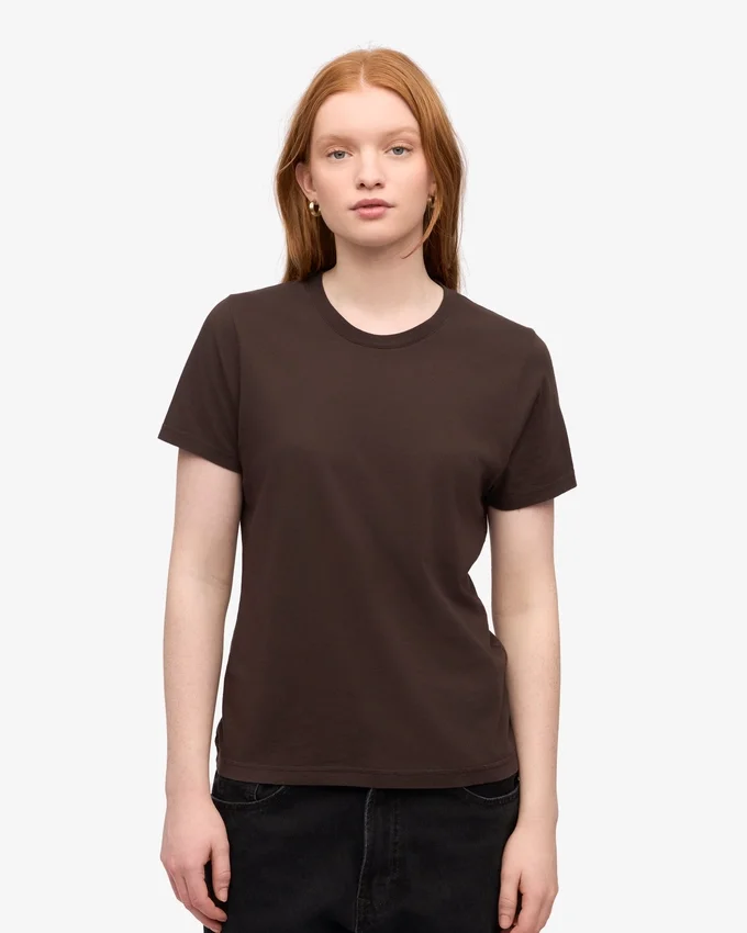 Light Organic Tee för dam – kaffebrun