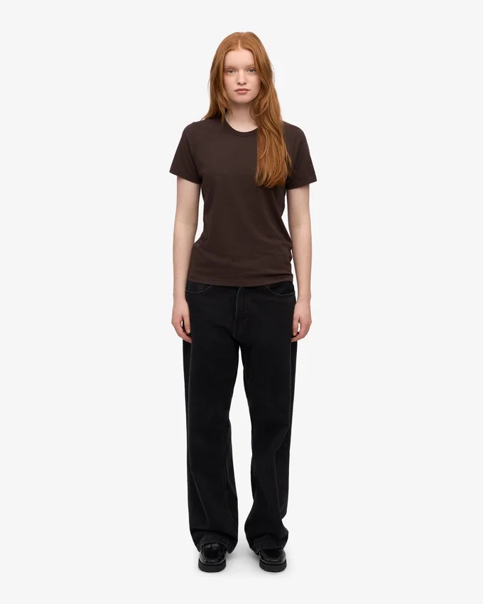 Light Organic Tee för dam – kaffebrun