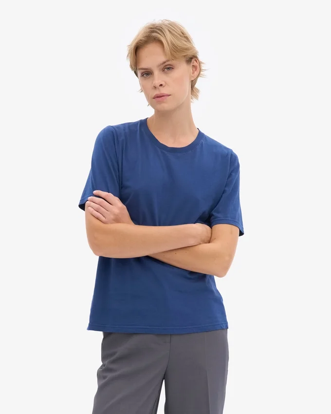 Light Organic Tee för dam – marinblå