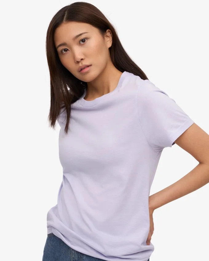 Light Organic Tee för dam – mjuk lavendel