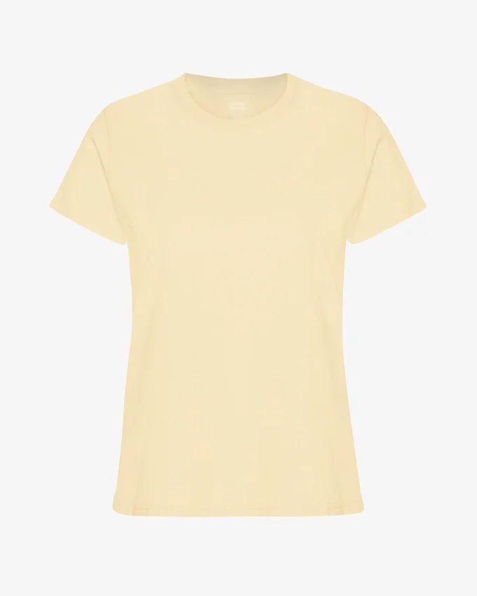 Light Organic Tee för dam – mjukgul