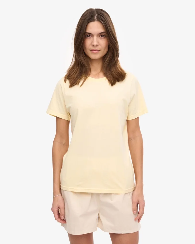 Light Organic Tee för dam – mjukgul