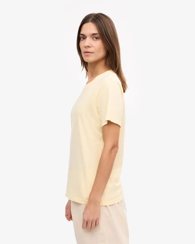 Light Organic Tee för dam – mjukgul