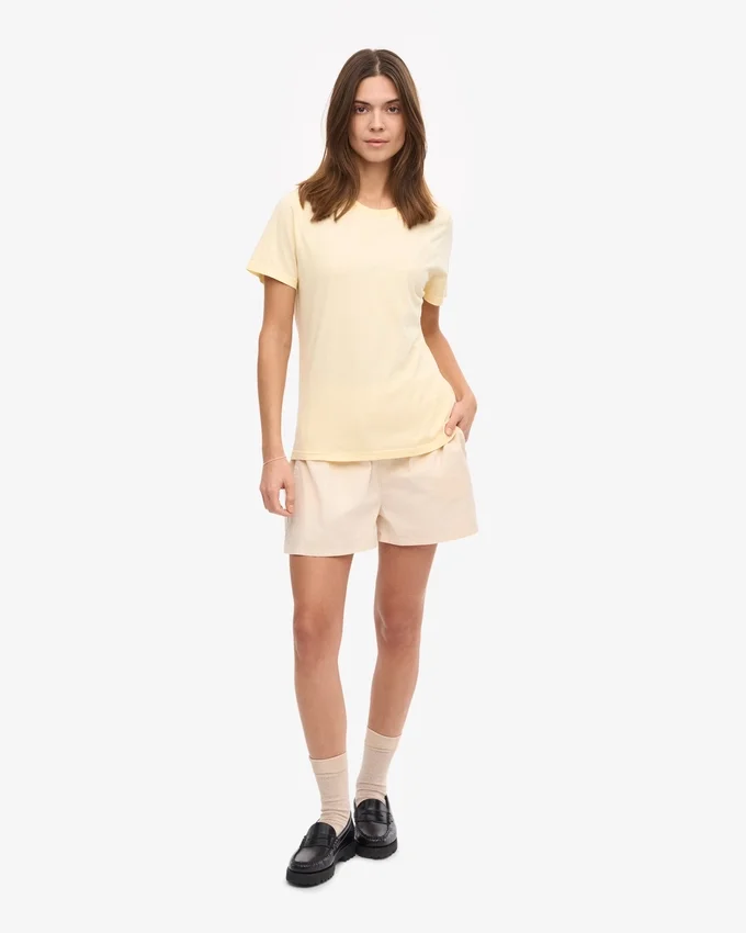 Light Organic Tee för dam – mjukgul